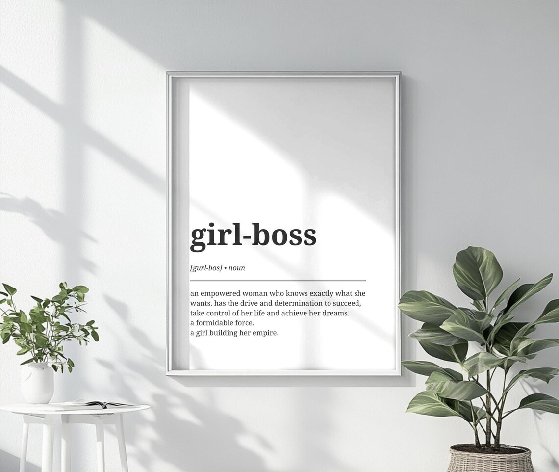 Girl-Boss Funny Dictionary Definition Empowering Women Word Poster - Image 4
