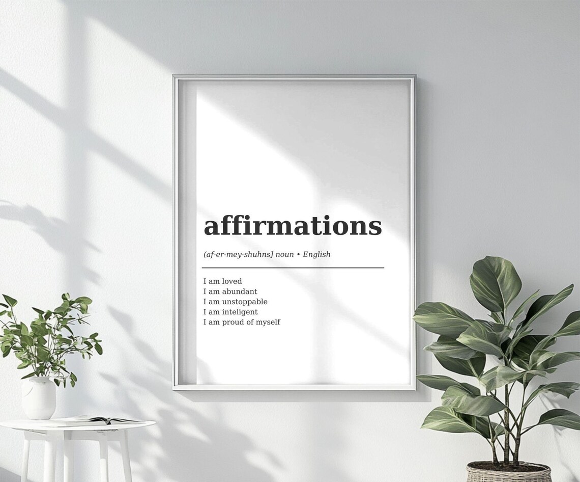 Affirmations Definition, Minimalist Poster - Image 2