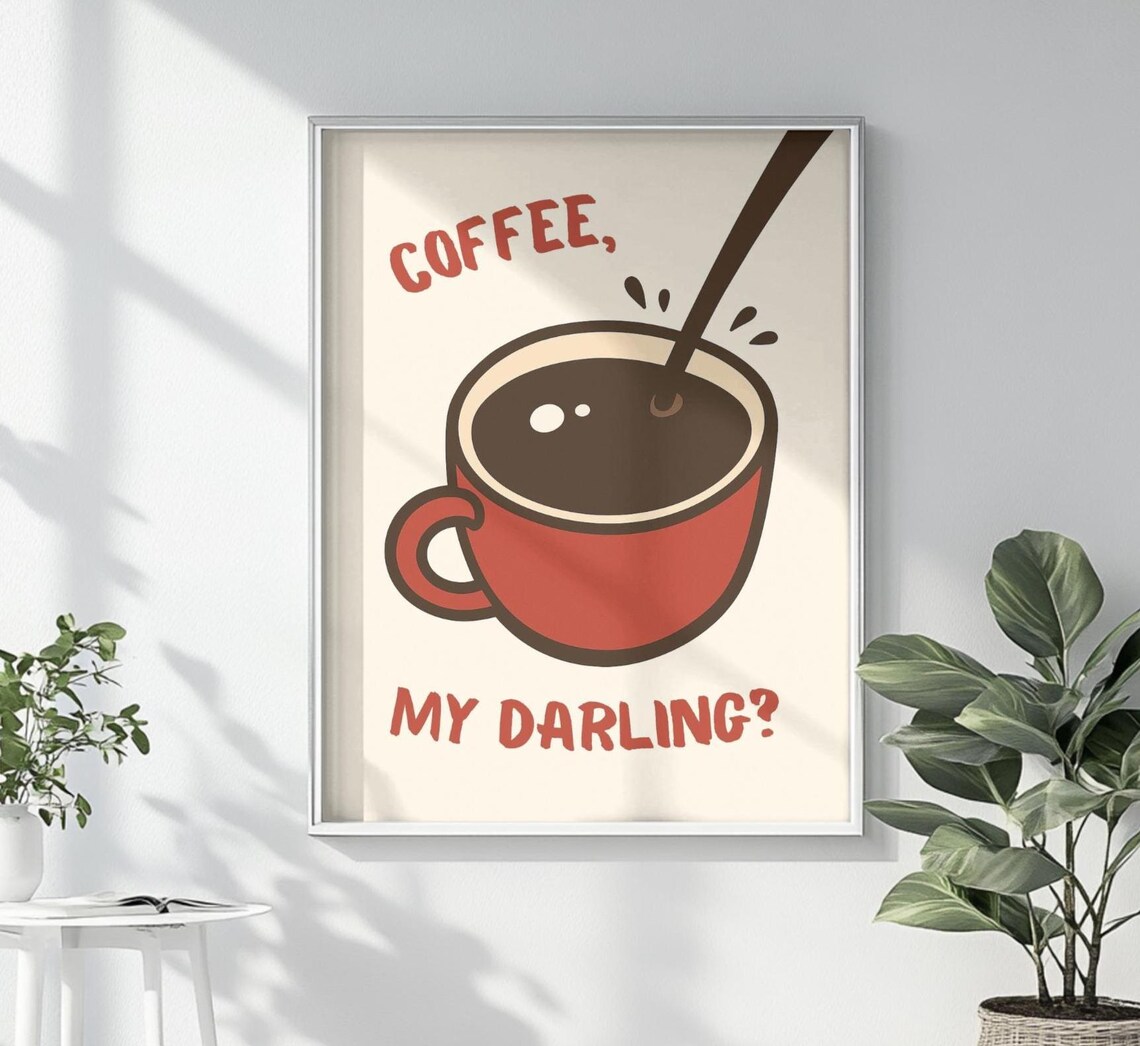 Coffee Quote Retro Kitchen Decor, Gift for Coffee Lovers - Image 4