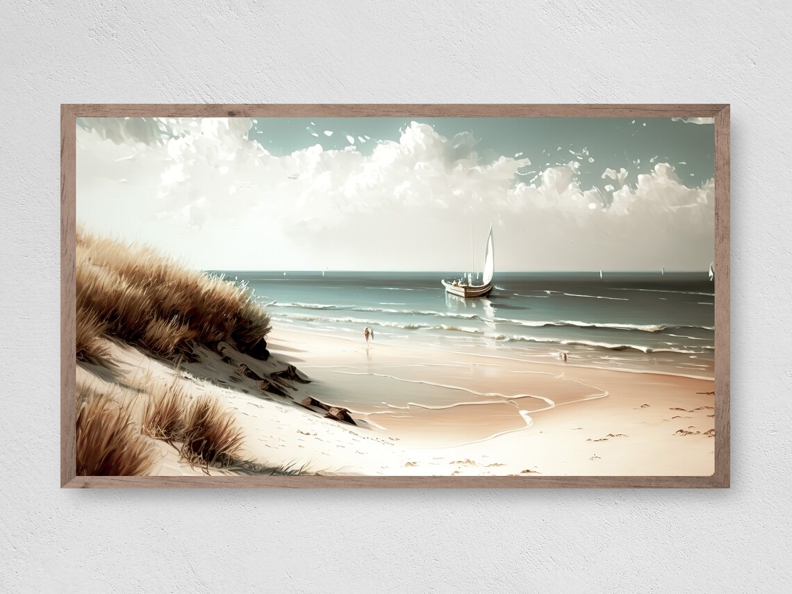 Sailboat Dreams Beach Fun, Coastal Nautical Art