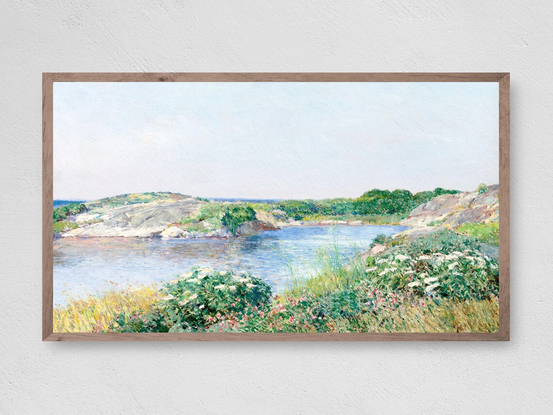 Classic Pond Bliss Nature Landscape Art Print