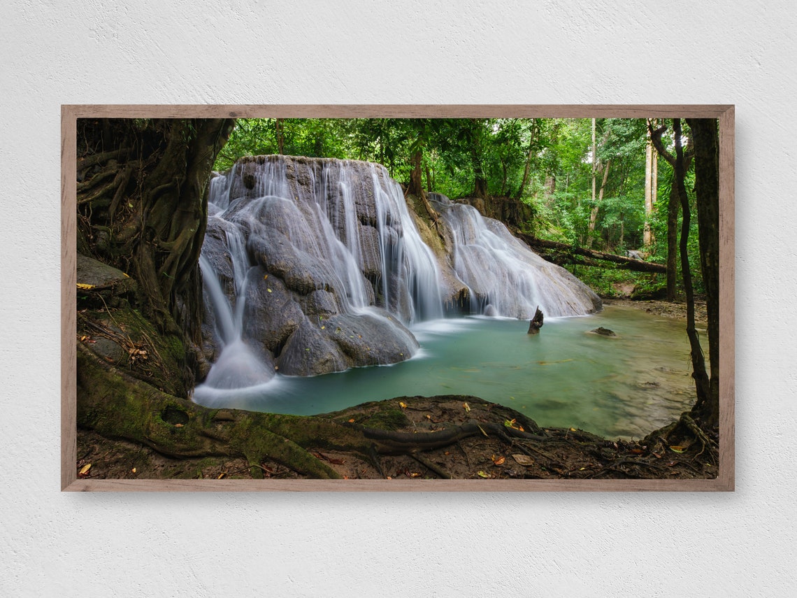 Flowing Waterfall Frame Tv Art Instant Frame Tv Art Art Tv For Frame