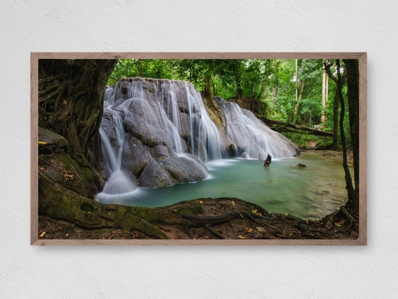 Flowing Waterfall Frame Tv Art Instant Frame Tv Art Art Tv For Frame
