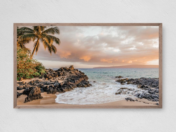Hawaiian Day at the Beach Art Print, Tropical Decor