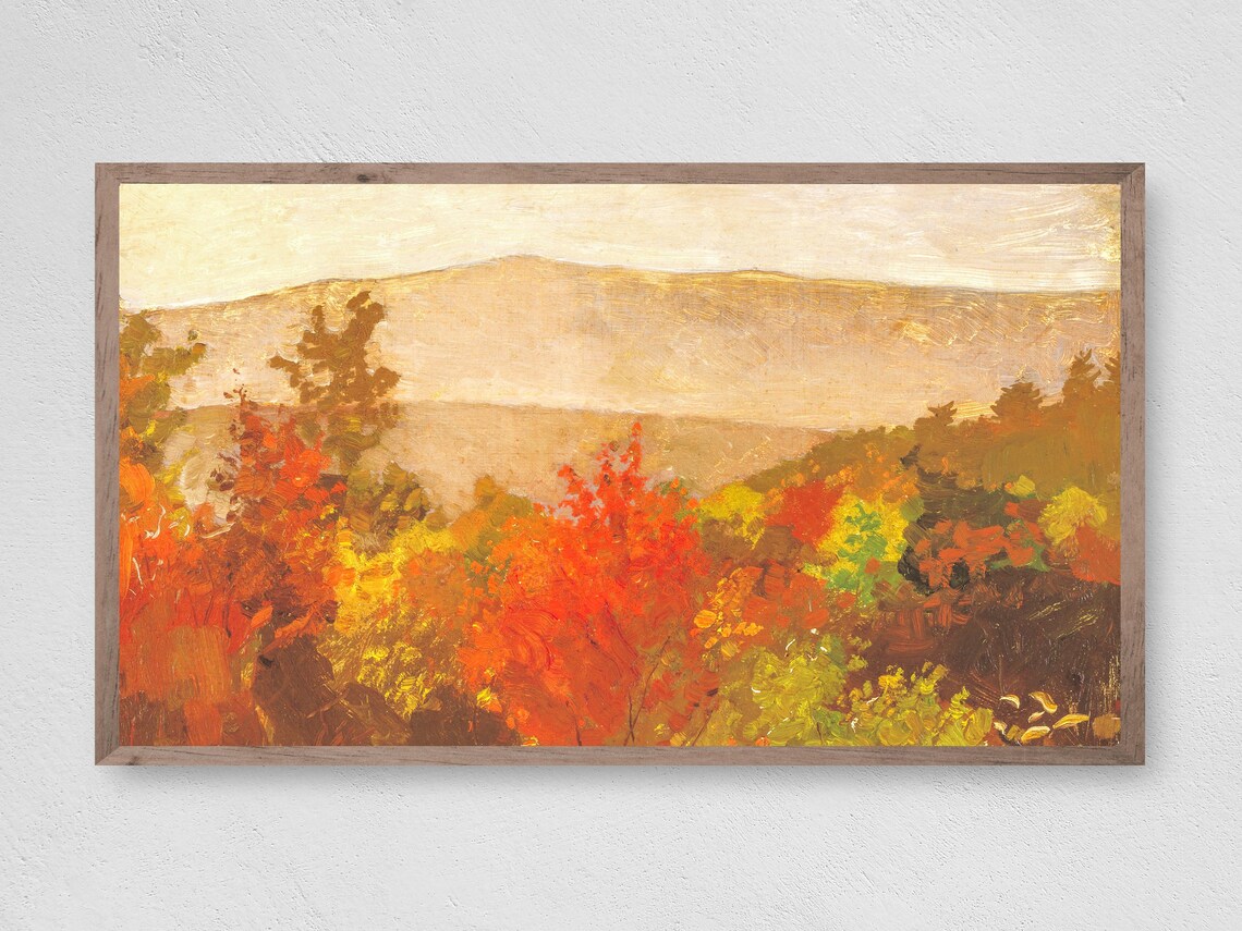 Autumn Tree Tops Art Print, Seasonal Decor