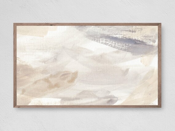 Abstract Neutral Brush Oil Art Print, Modern Decor