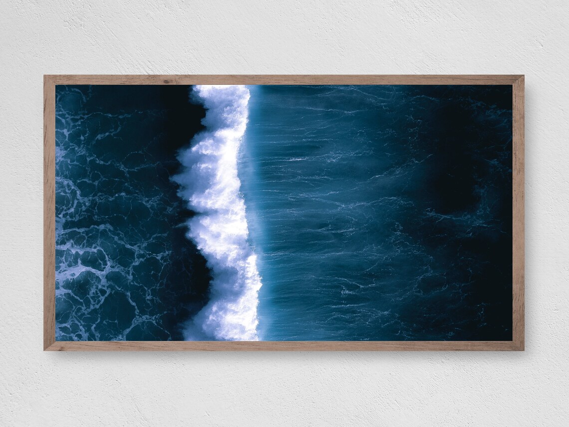 Instant Ocean Wave Art Print, Coastal Decor