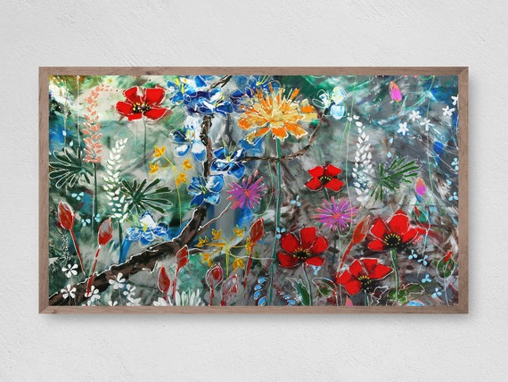 Summer Field of Blooms Travel Poster