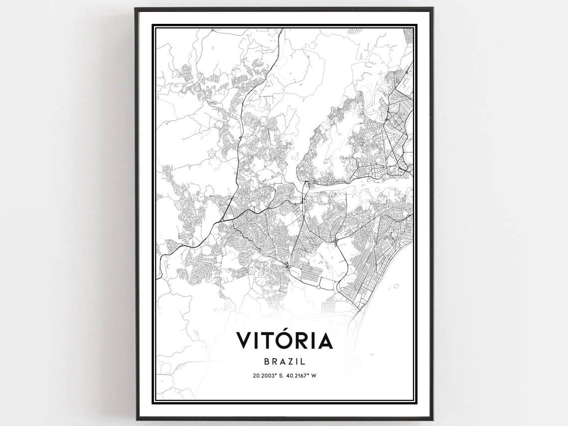 Vitria Map Poster, City Street Decor