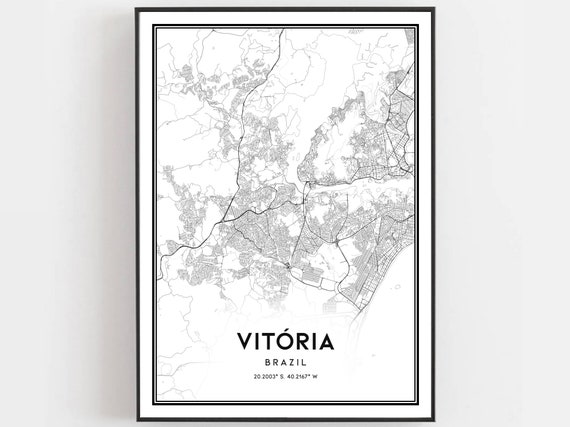 Vitria Map Poster, City Street Decor