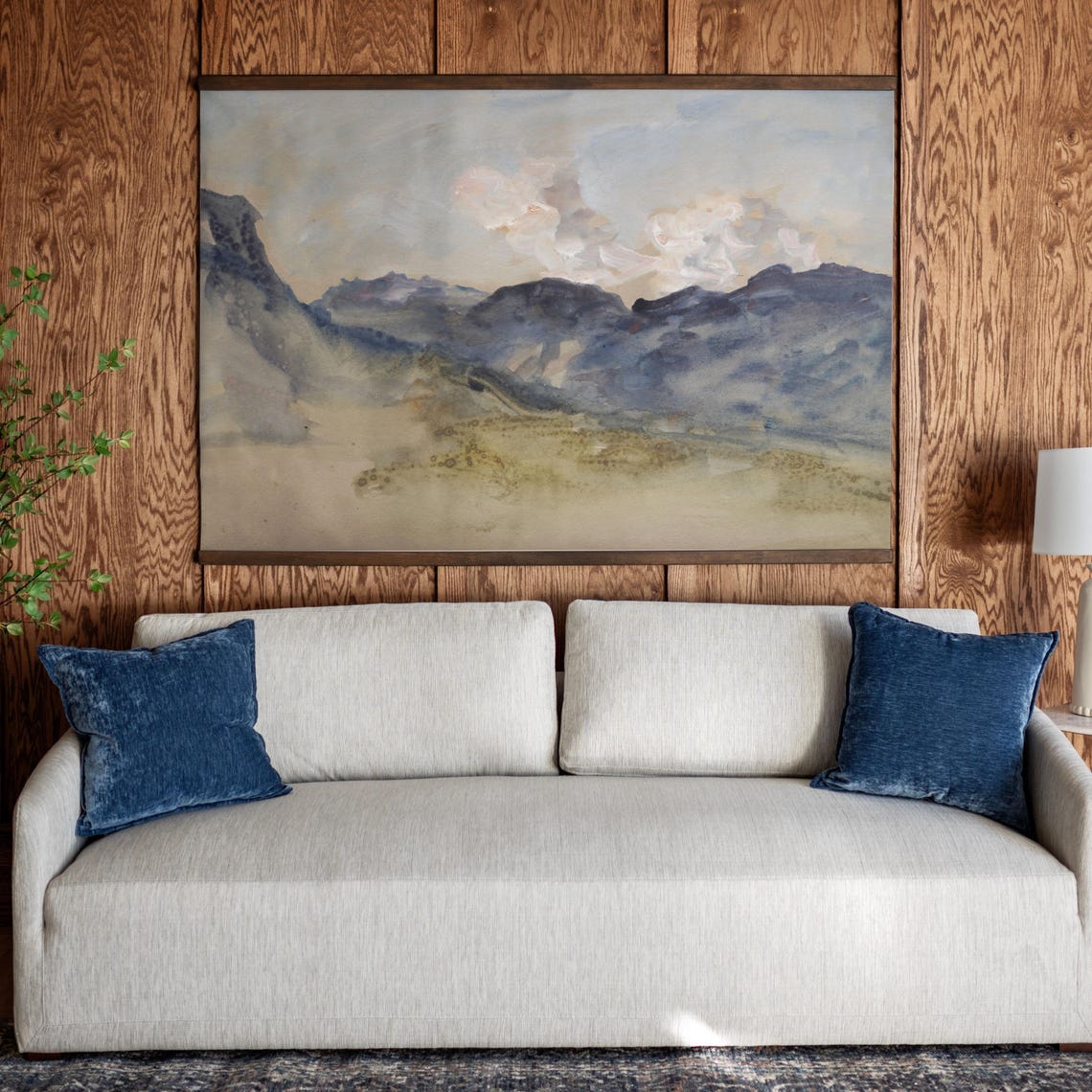 Mountain Wall Art Extra Large Wall Art Tapestry Wall Hanging Watercolor Print Nature Tapestry Abstract Art 596 - Image 2