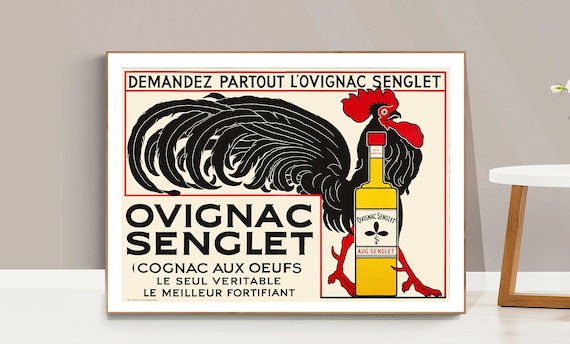 Ovignac Senglet Cognac Aux Oeufs Vintage Travel Poster