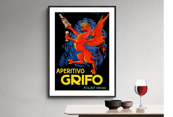 Aperitivo Grifo Vintage Fooddrink Poster Poster Print Or Gift Idea