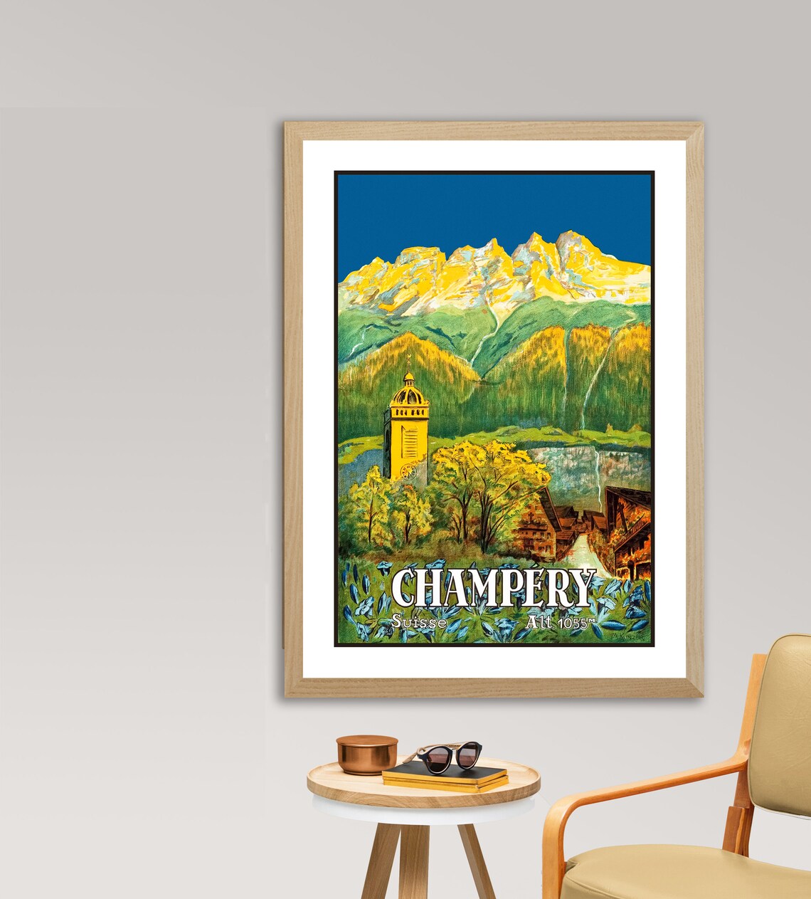 Champery Suisse Vintage Travel Poster, Wall Art Print - Image 2