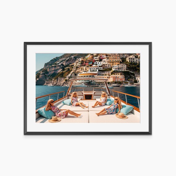 Luxury Yacht Day With Friends on Italian Coast Summer Boat Party Poster