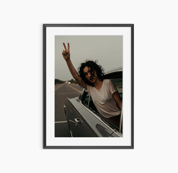 Peace Sign Poster Photography Prints Fashion Wall Art Room Decor Bathroom Museum Quality