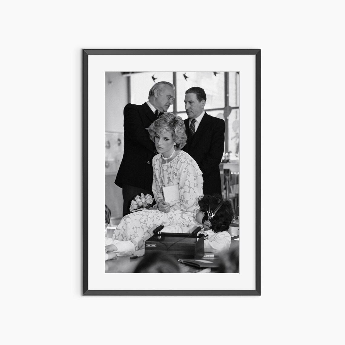 Princess Diana Black and White Photography Historic Portrait Poster