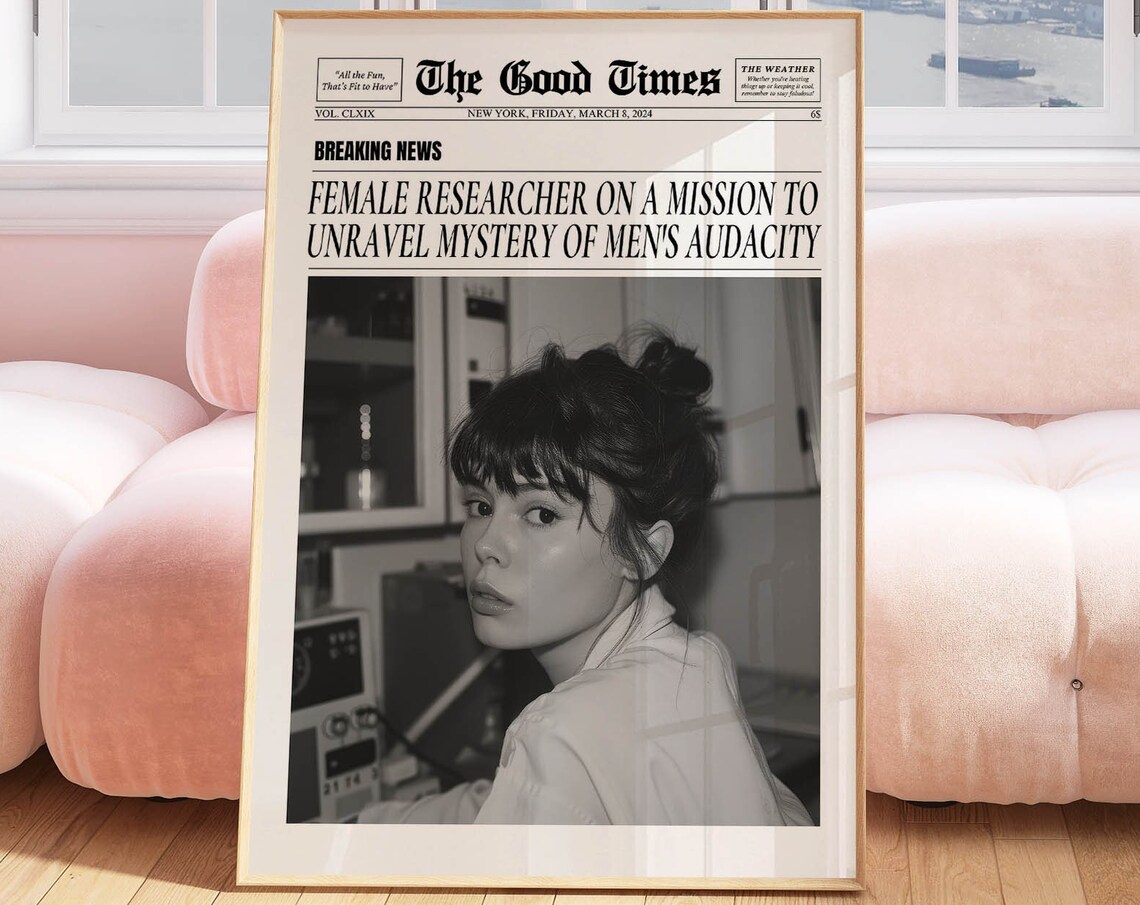 The Good Times Newspaper Funny Feminist Headline Wall Poster