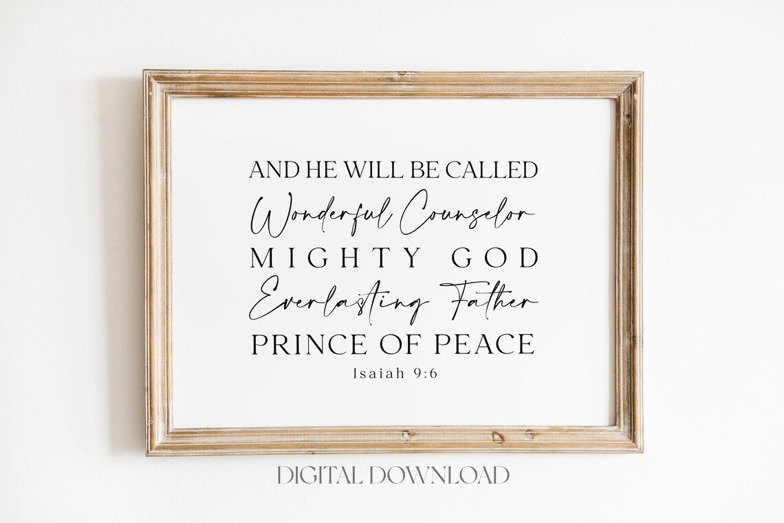Wonderful Counselor Isaiah 9:6 Christian Art Print - Image 4