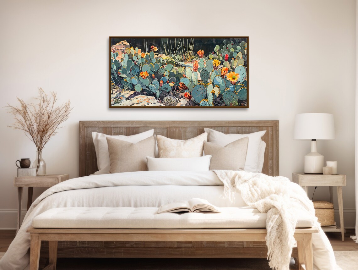 Southwestern Cactus Vintage Desert Art Print - Image 2