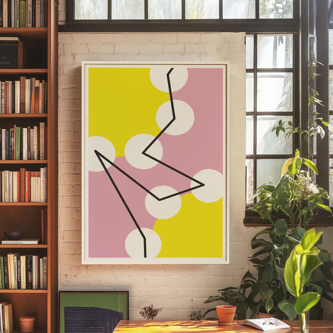 Modern Pink Prints Geometric Abstract Wall Art Home Decor - Image 4