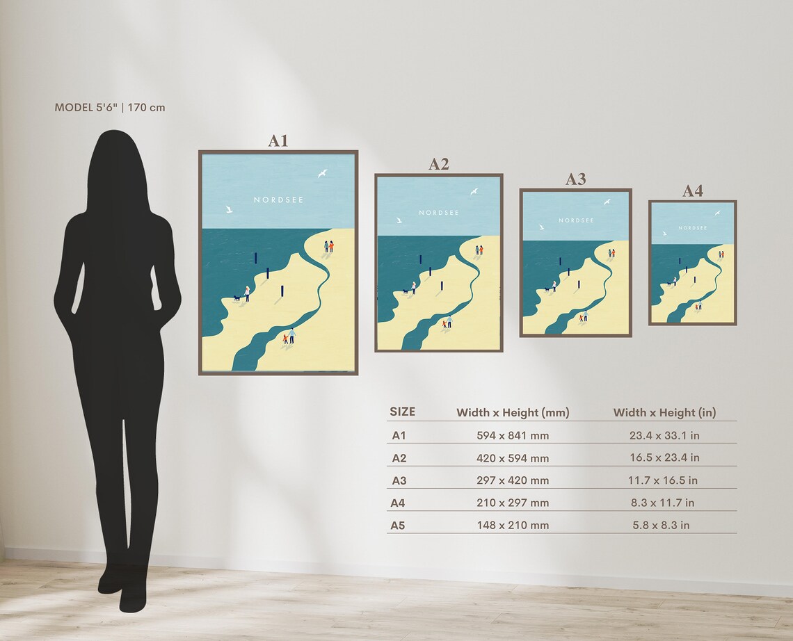 Nordsee Minimalist Coastal Art Print, Seaside Decor - Image 2