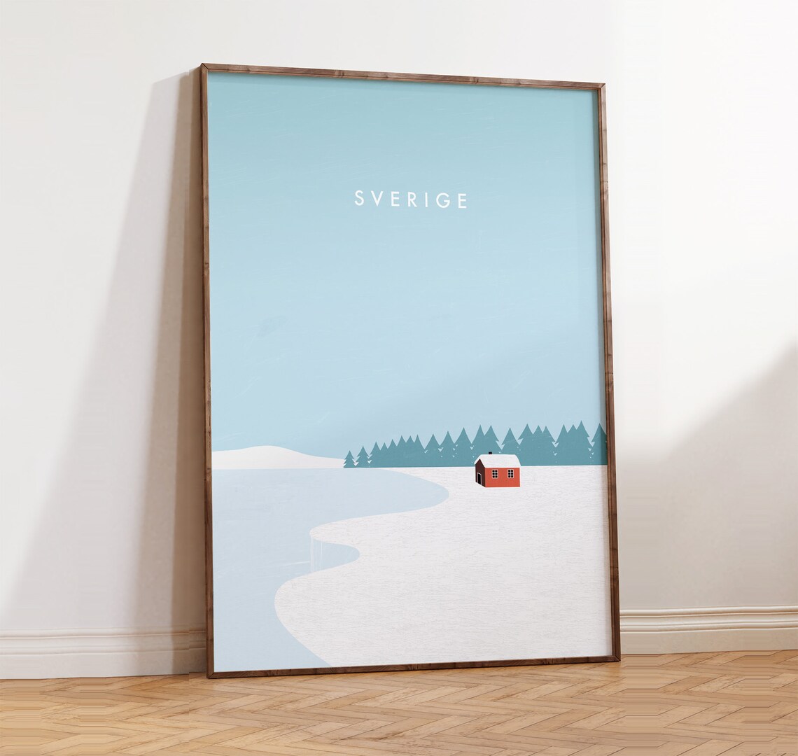 Sweden Poster, Scandinavia Travel Poster