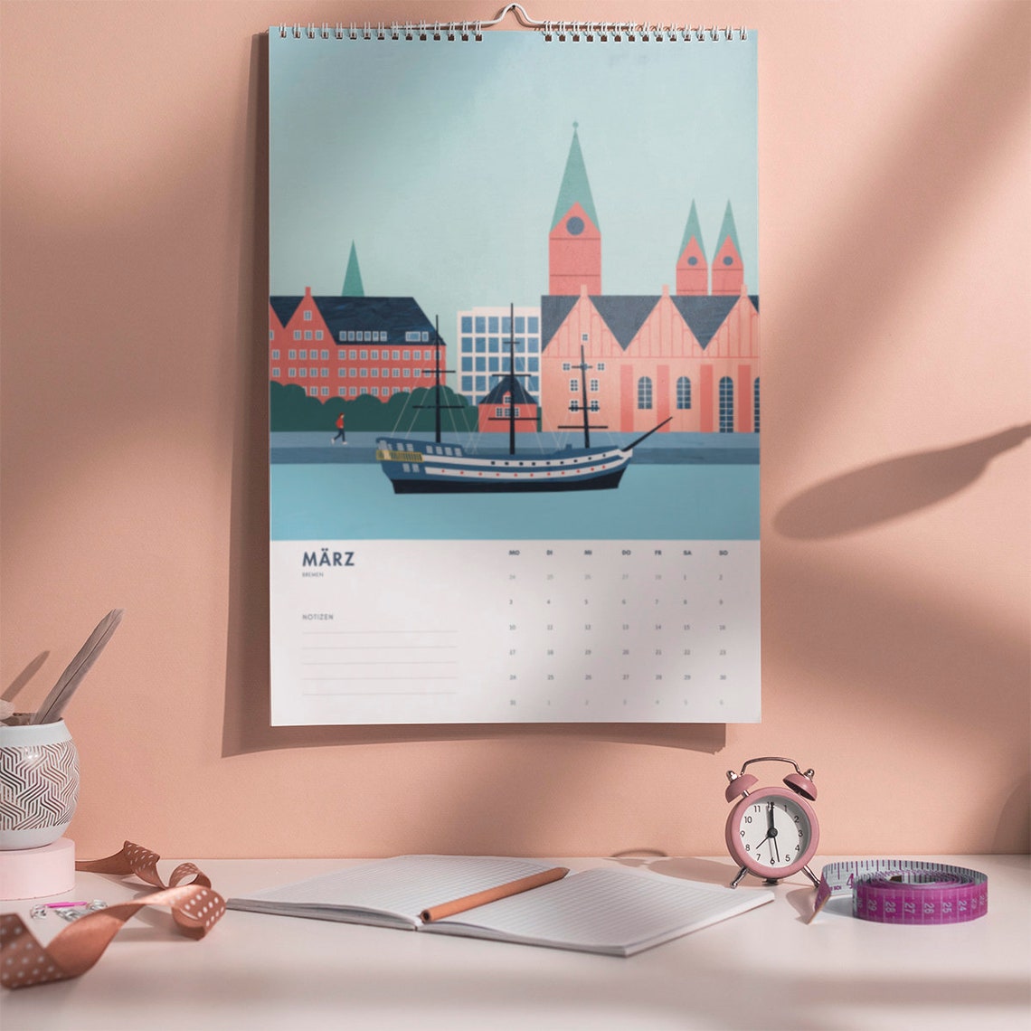 2025 Deutschland Monthly Lighthouse Coast Art Print Calendar - Image 3