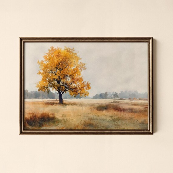 Vintage Autumn Countryside Print Landscape Wall Art Living Room Decor Collected Prints Cpl686