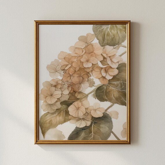 Vintage Hydrangea Print Botanical Bedroom Wall Art Collected Prints Cpp614