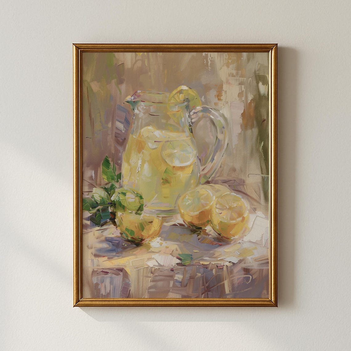 Vintage Lemon Pitcher Print Kitchen Wall Art Collected Prints Cpp086