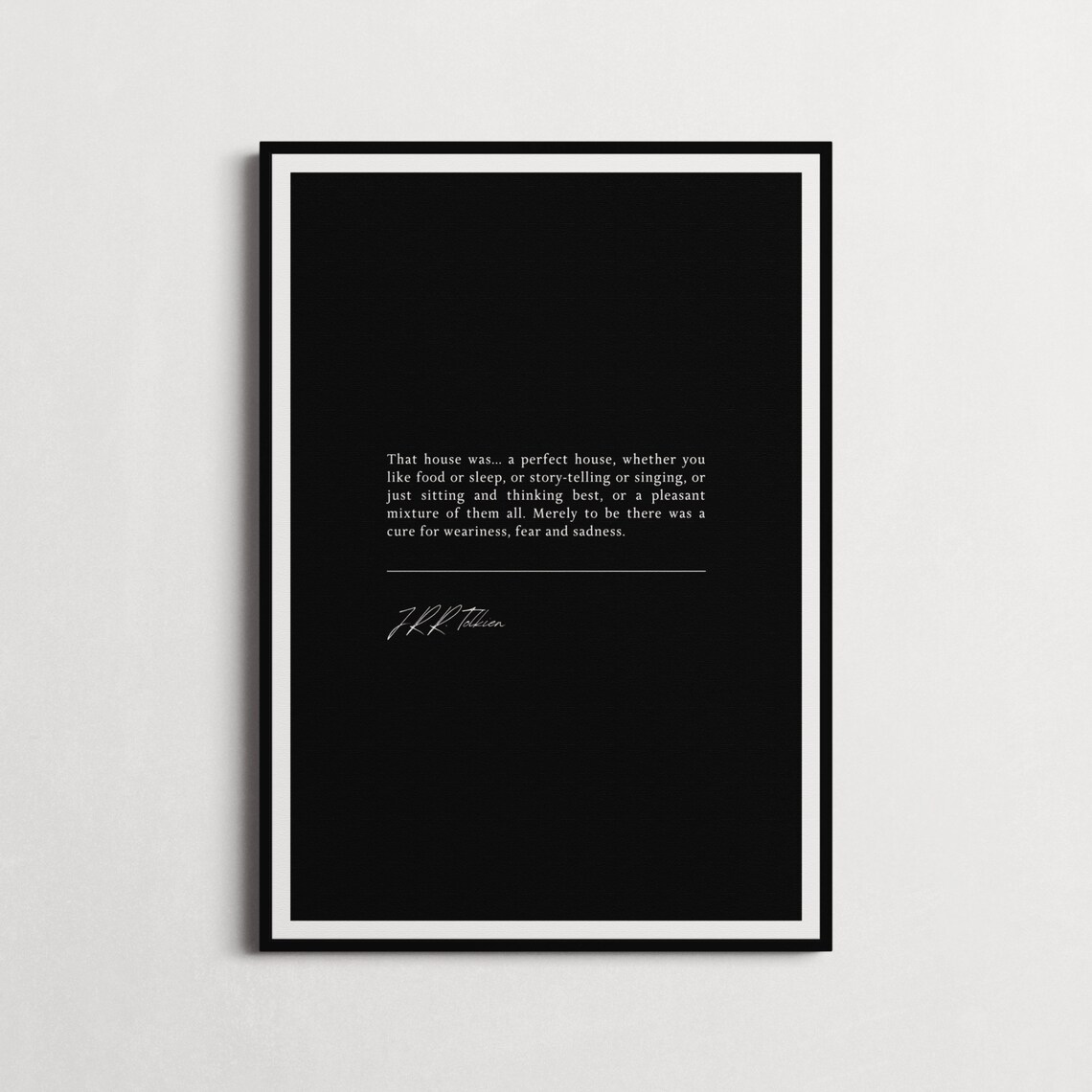J.R.R. Tolkien Perfect House Lord Of The Rings Floral Quote Poster - Image 5