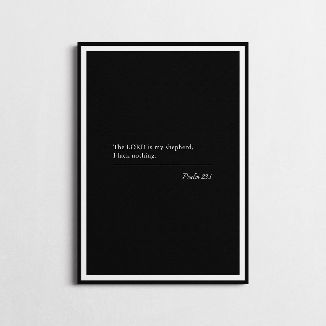 Psalm 23:1 Bible Verse Lord Is My Shepherd Minimalist Christian Poster - Image 2