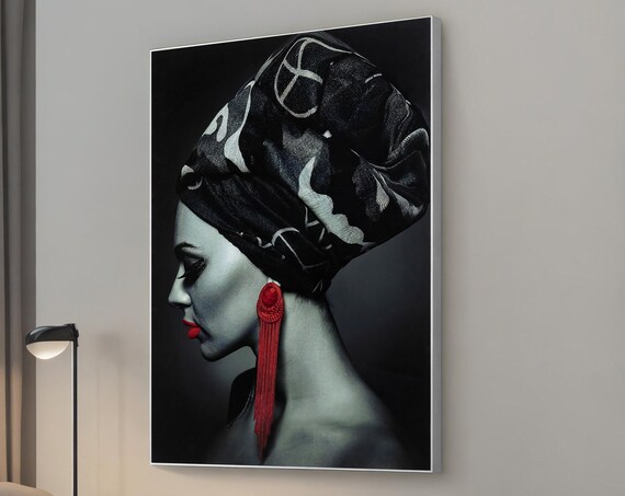 Red Erotic Woman Canvas Painting Sexy Beauty Fashion Art Wall Decor