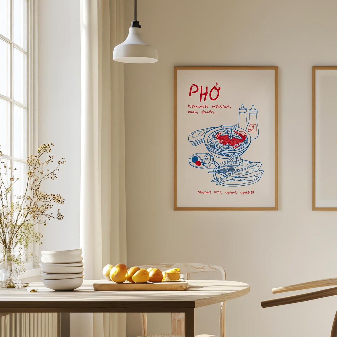Pho Art Print Vietnamese Noodle Poster Food Print Pho Vietnam Art Vietnamese Food Asian Food Illustration Wall Art - Image 5
