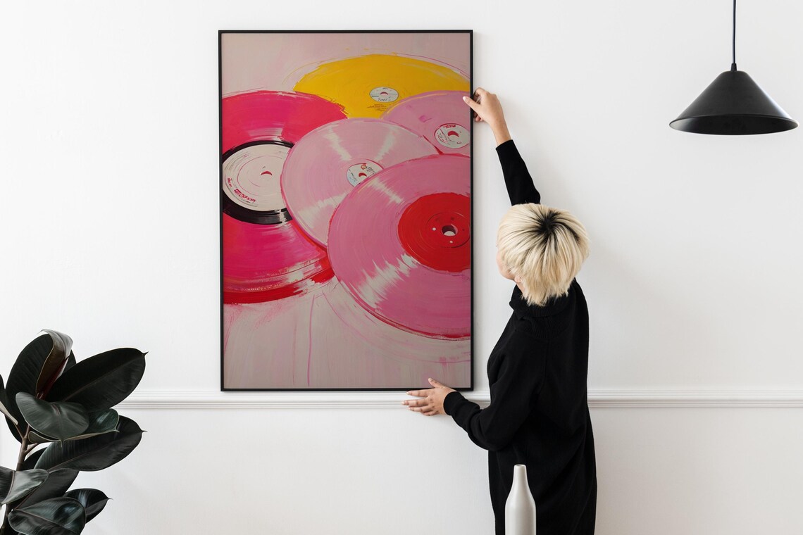 Pink Vinyl Trendy Art Prints Retro Wall Art Girly Wall Art Femme Fatale Feminist Poster Vinyl Wall Art Y2k Girly Print Print - Image 2