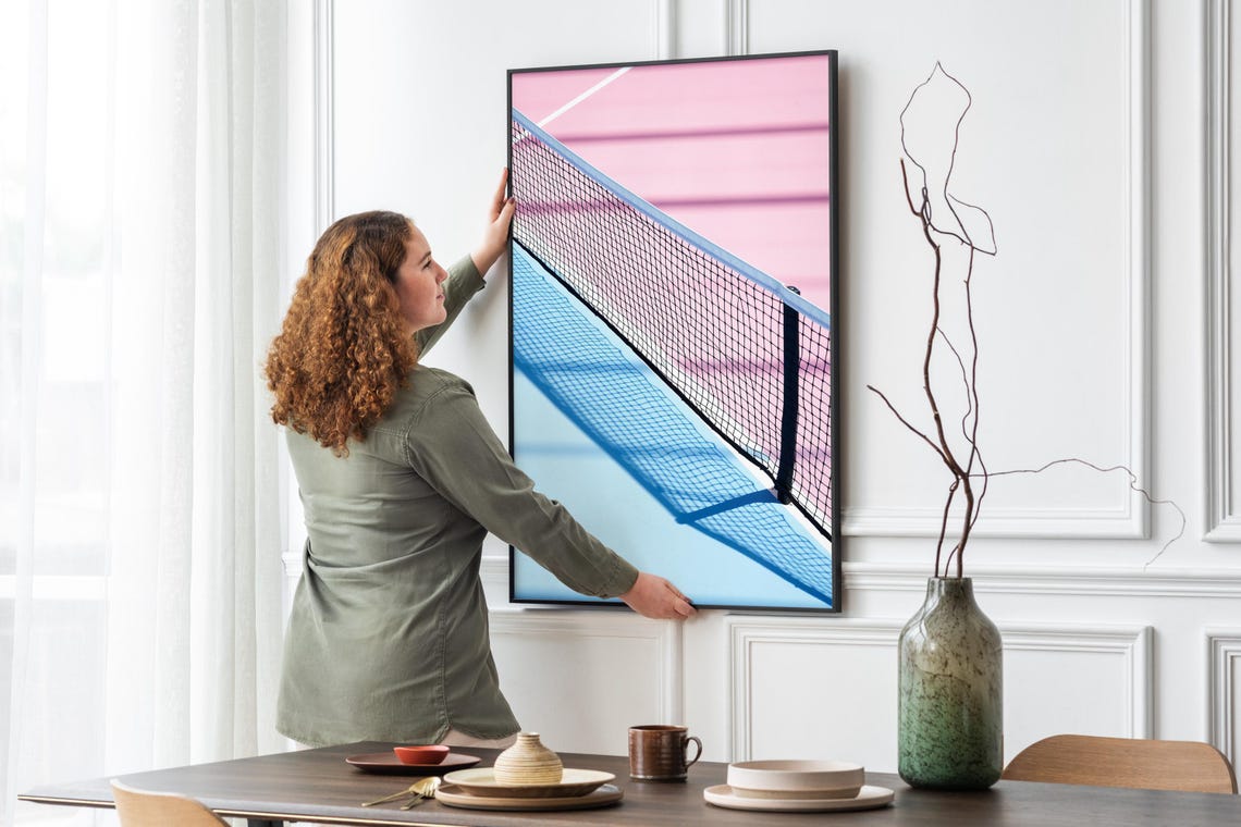 Tennis Wall Art Trendy Art Prints Girly Wall Art Tennis Poster Retro Wall Art Tennis Court Print Pink Wall Art Print - Image 5