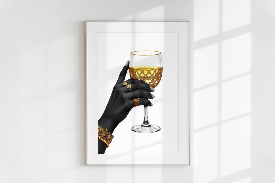 Black Woman Art Trendy Art Prints Black Female Art Minimalist Wall Art Femme Fatale Girly Wall Art Black Girl Print - Image 6