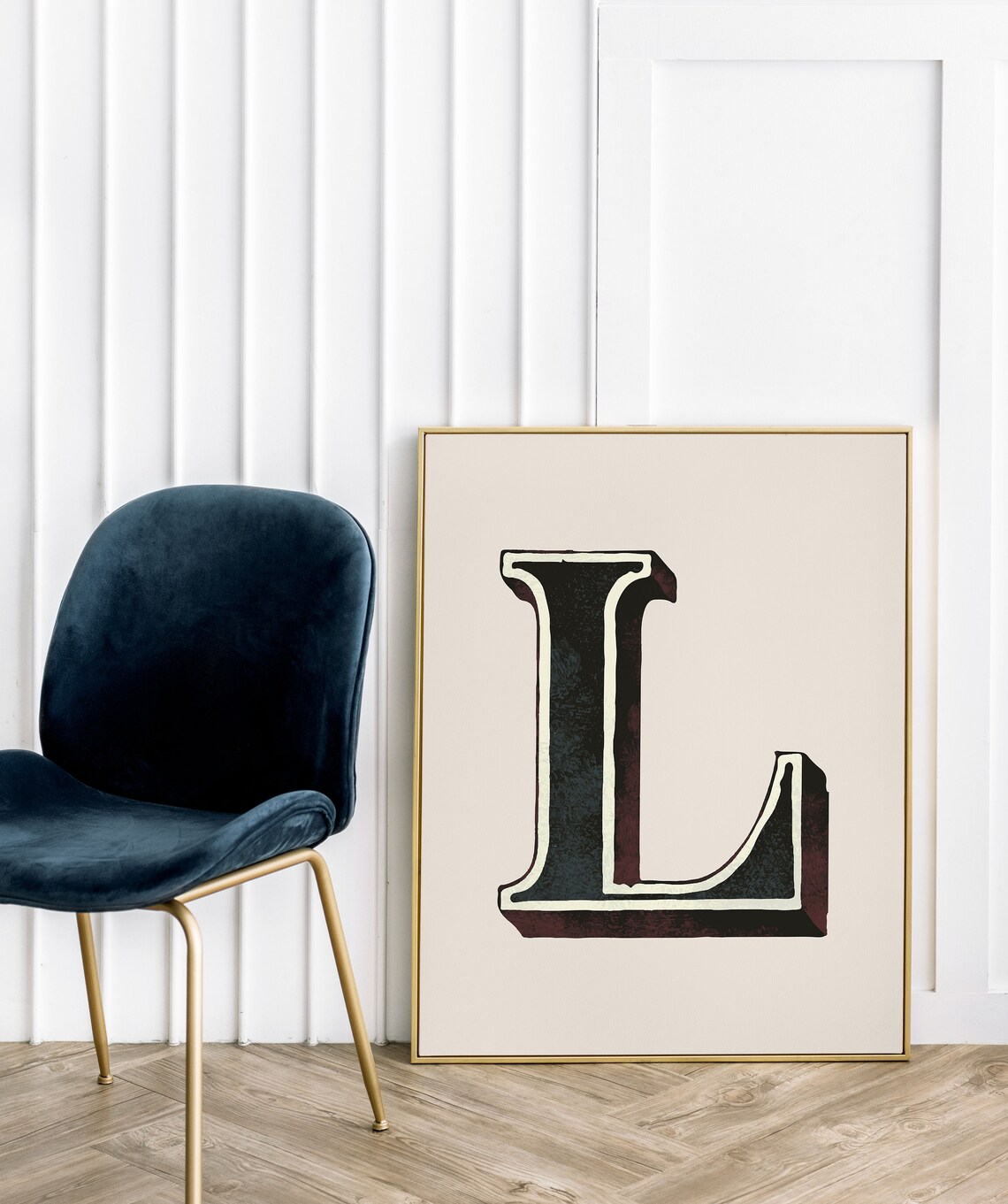 Vintage Initial L Alphabet Art Print - Image 3