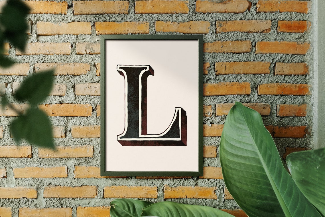 Vintage Initial L Alphabet Art Print - Image 5