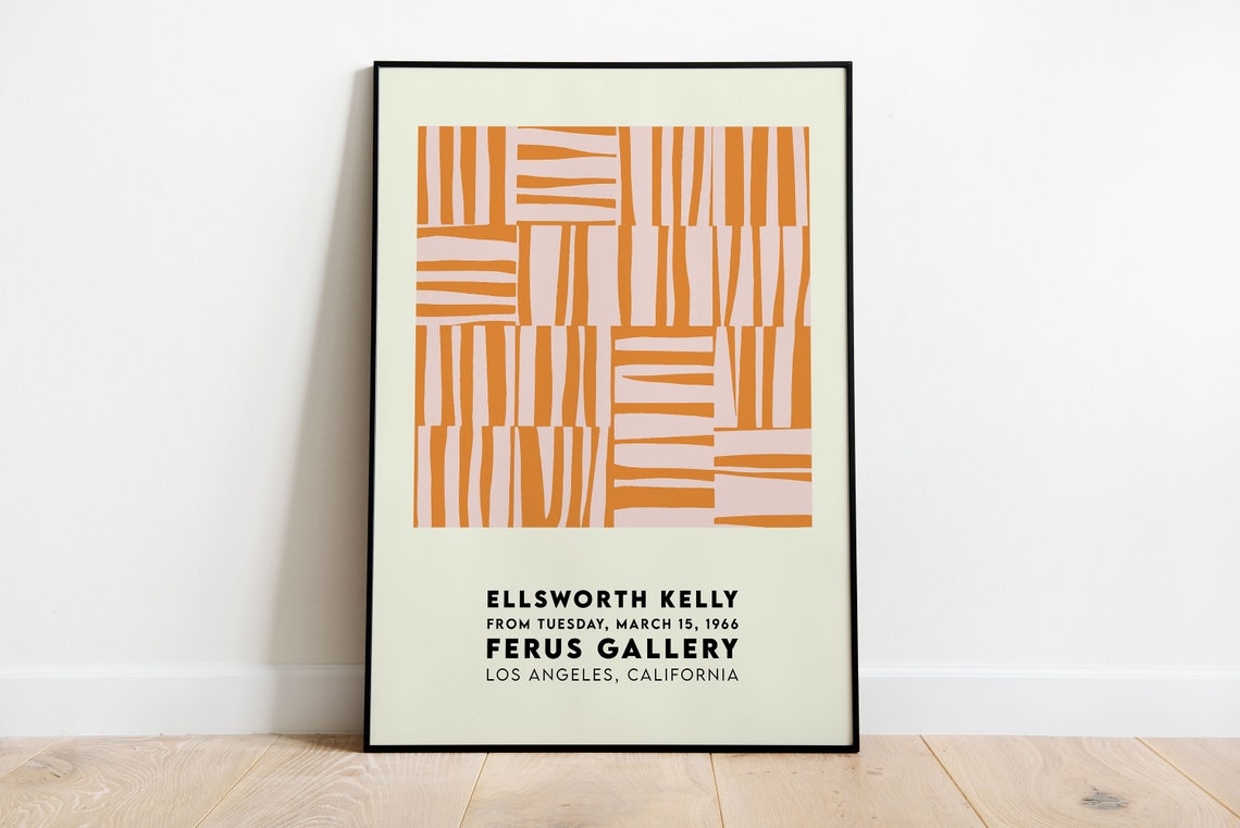 Ellsworth Kelly Orange Stripes Ferus Gallery Art Exhibition Poster - Image 3