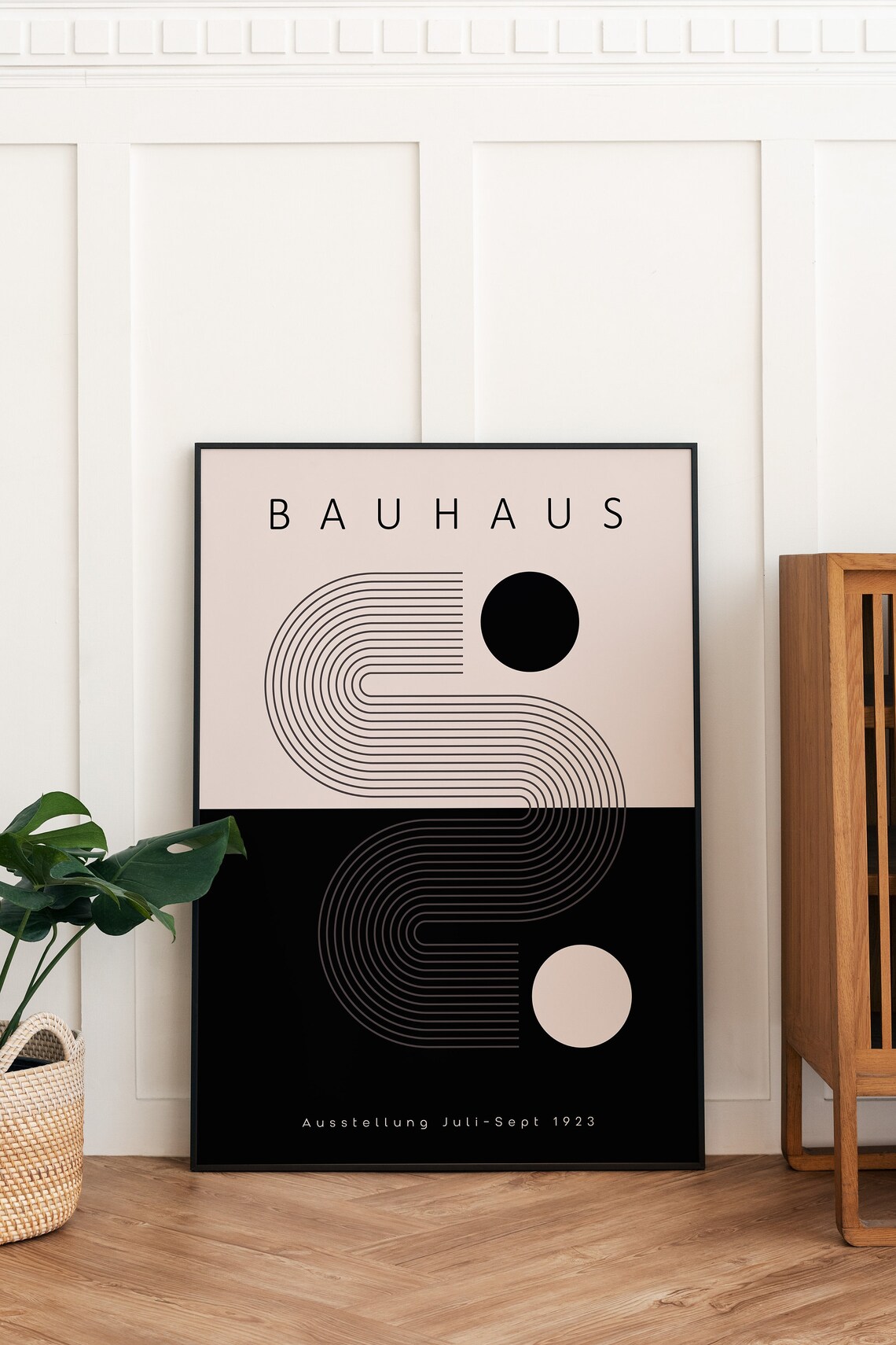 Bauhaus 1923 Exhibition Geometric Abstract Black White Minimalist Poster - Image 4