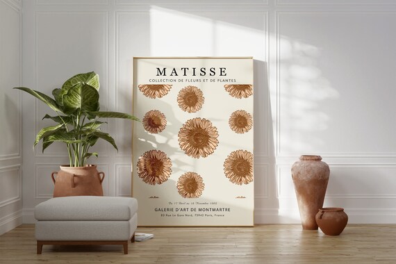Matisse Flower Poster Flower Market Poster Matisse Print Sunflower Printable Poster Matisse Plant Botanical Poster