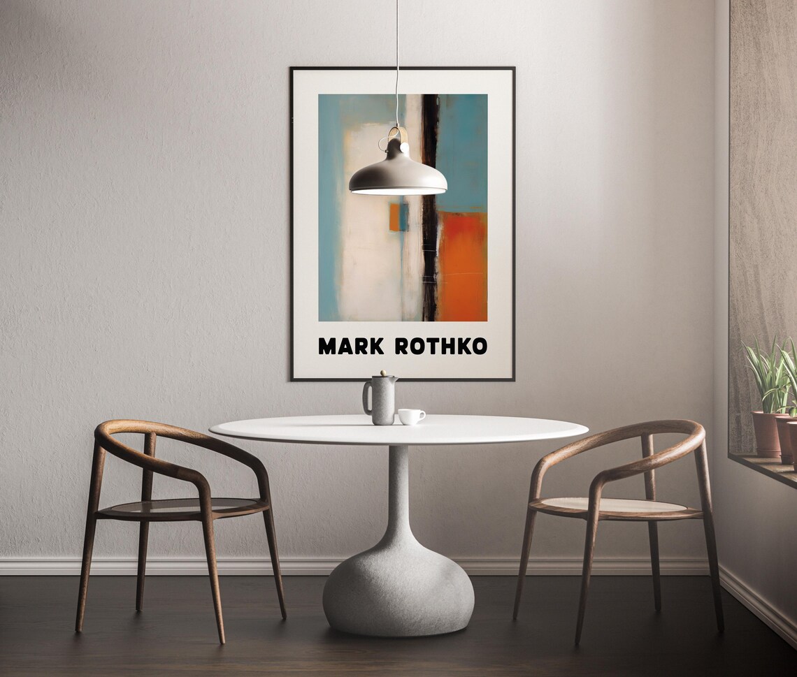 Mark Rothko Red Abstract Poster, Minimalist Decor - Image 3