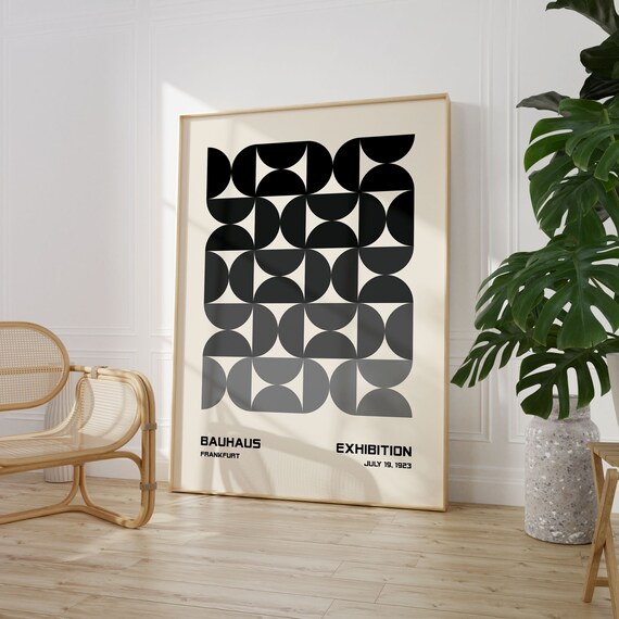 Bauhaus Frankfurt Exhibition July 19 1923 Geometric Grid Art Poster