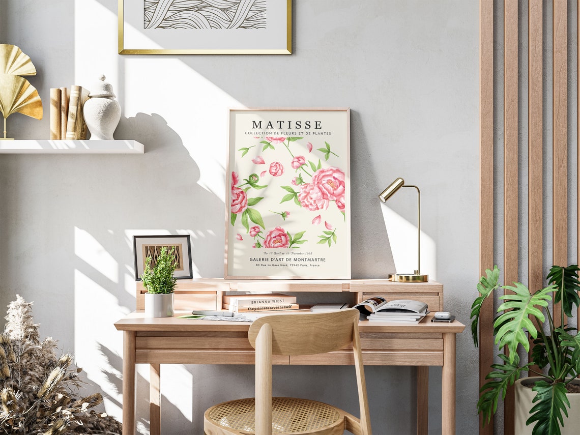Matisse Flower Market Pink Peony Botanical 1989 Exhibition Poster - Image 5