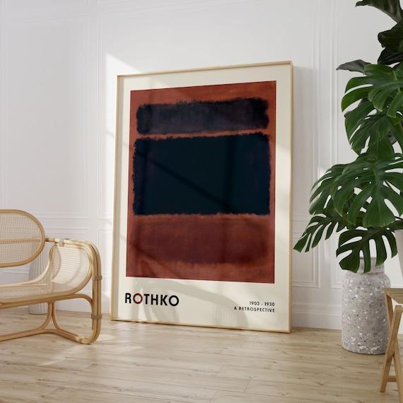 Mark Rothko Vintage Exhibition Poster, Art Print