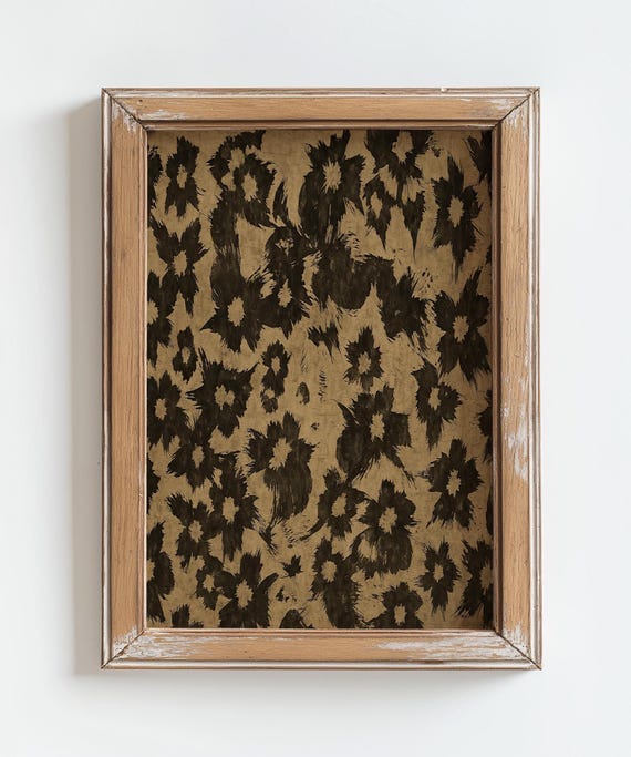 Japandi Wall Art Abstract Floral Vintage Botanical Print