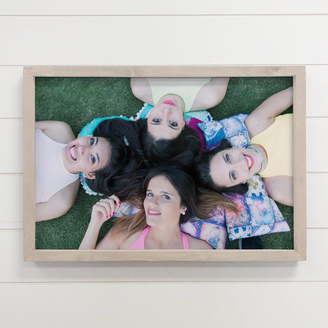 Gift For Collage Friends Best Friend Photos Wood Framed Photo Wall Art Roommate Idea Personalized Canvas