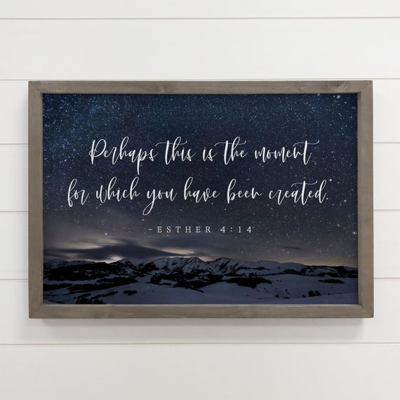 Inspirational Quote Art Perhaps This Is The Moment Night Sky Canvas Framed